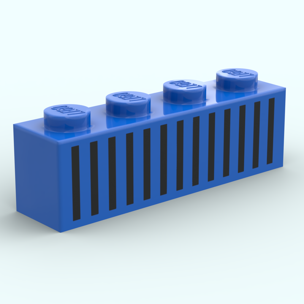 Brick 1x4 - Stripes "Design 3010apr0004"