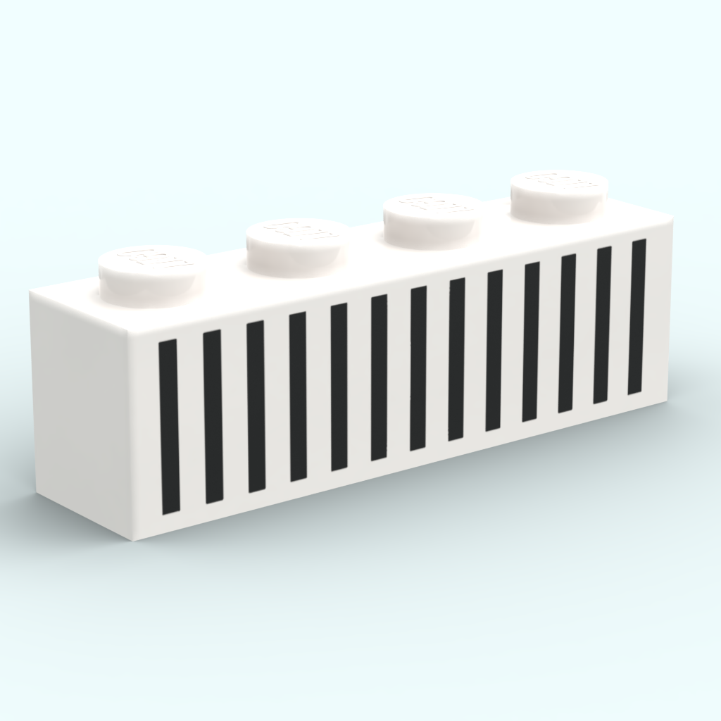 Brick 1x4 - Stripes "Design 3010apr0004"