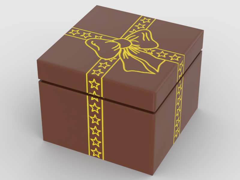 Petit cadeau avec ruban Or La Fra'brick