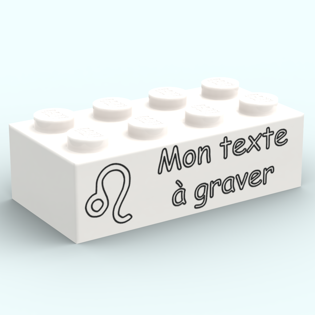 Brick 2x4 "Astrological sign" customizable