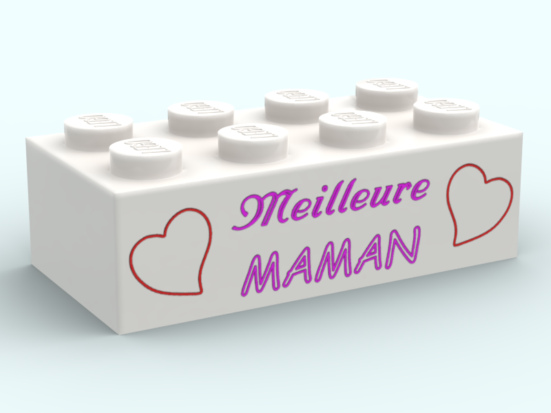 Brique 2x4 "Meilleure MAMAN"