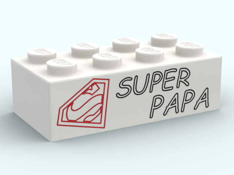 Brique 2x4 "Super papa"