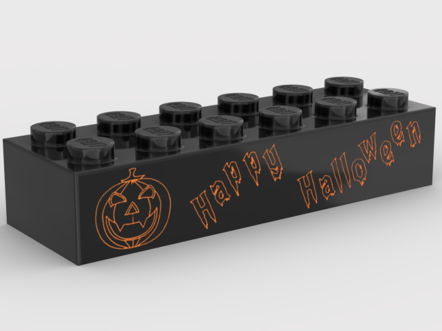 Brique 2x6 - Happy Halloween