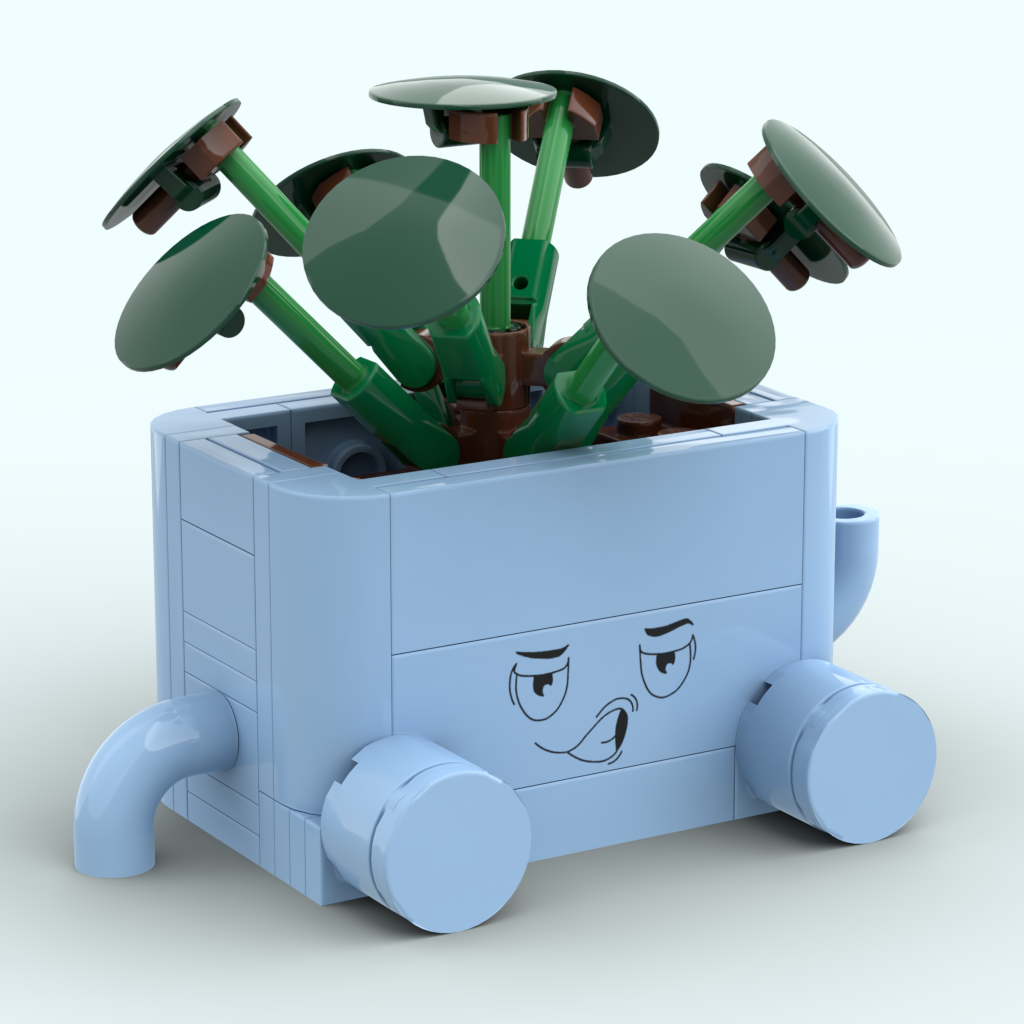 Tile 2x6 - Pot bleu La Fra'brick