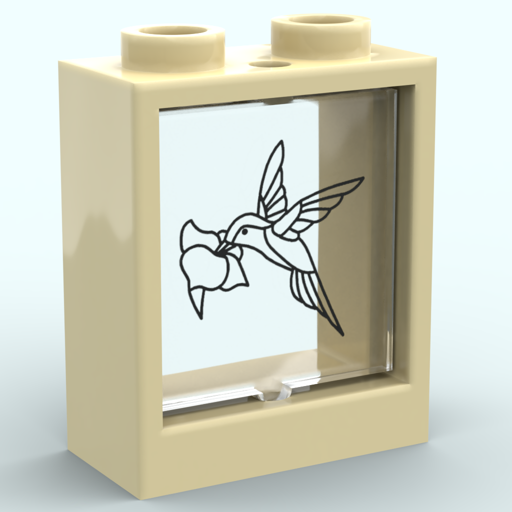 Vitre 1x2x2 - Design personnalisable sans couleur