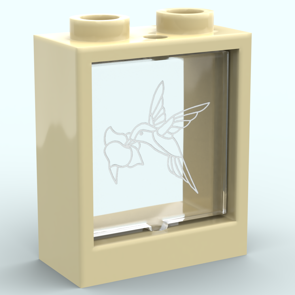 Vitre 1x2x2 - Design personnalisable sans couleur