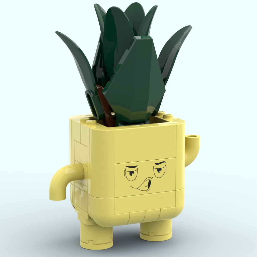 Tile 2x4 - Pot jaune La Fra'brick