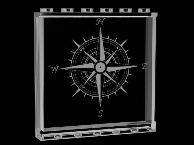 Panel 1x6x5 - "Rose des vents" v1 La Fra'brick