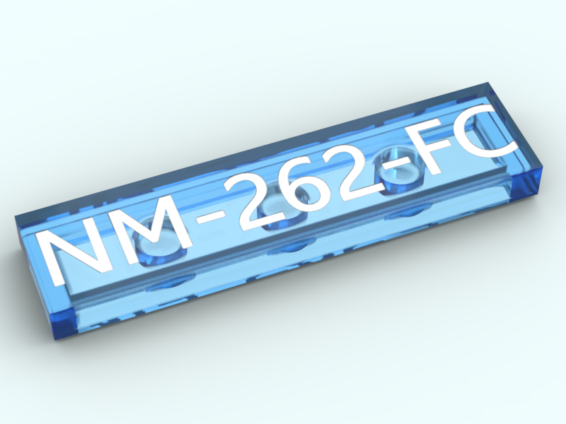 Tile 1x4 - Plaque d'immatriculation à personnaliser - V02 La Fra'brick