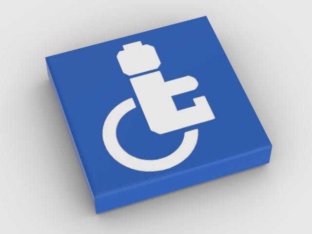 Signalétique - Place handicapé minifig La Fra'brick