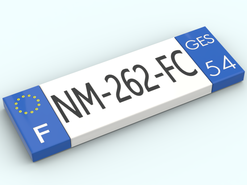 Plaque d'immatriculation grand format à personnaliser La Fra'brick