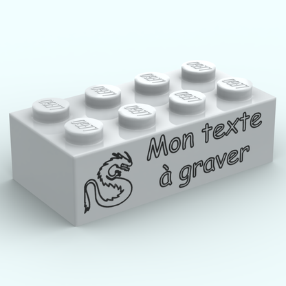 Brique 2x4 "Signe astro chinois" personnalisable
