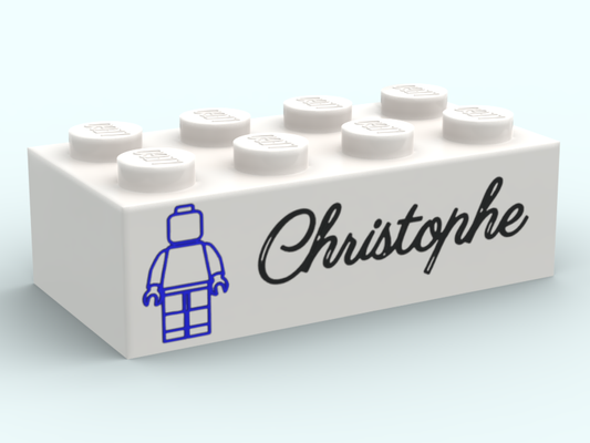 2x4 Brick - Blue Minifig