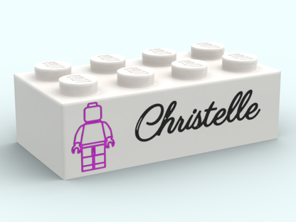 2x4 Brick - Pink Minifig