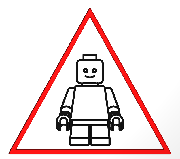 gravure personnalisée - Panneaux de danger triangulaire La Fra'brick