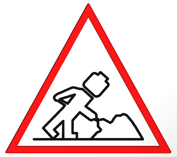 gravure personnalisée - Panneaux de danger triangulaire La Fra'brick