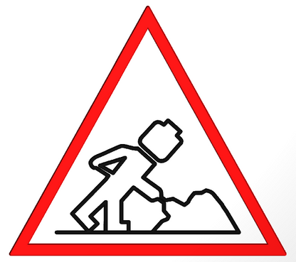 gravure personnalisée - Panneaux de danger triangulaire La Fra'brick